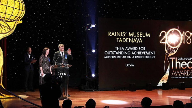 Raiņa muzejam “Tadenava” – starptautiskā THEA balva par izciliem sasniegumiem