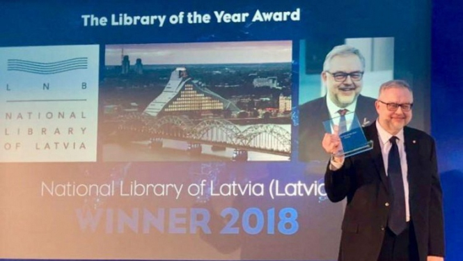 Latvijas Nacionālā bibliotēka ieguvusi Starptautisko izcilības balvu