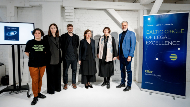 Preses konference Latvijas Nacionālajā mākslas muzejā 03.04.2025., kurā paziņoja par Vijas Celmiņas fonda stipendijas dibināšanu. Foto: Kaspars Teilāns