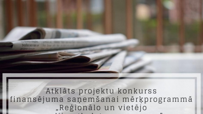 Izsludināta projektu pieņemšana reģionālo un vietējo mediju atbalstam