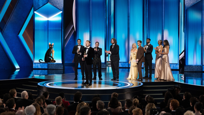 "Oskara" balvu pasniegšanas ceremonijā balvu saņem filma "Straume", Foto: ©A.M.P.A.S./The Academy