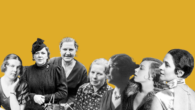 Kolāža ar dažādām kultūras jomas pārstāvēm - sievietēm