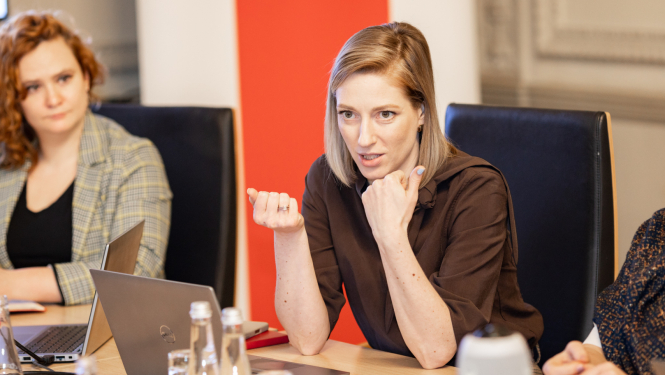 Kultūras ministre Agnese Lāce tikšanās laikā ar NVO pārstāvjiem