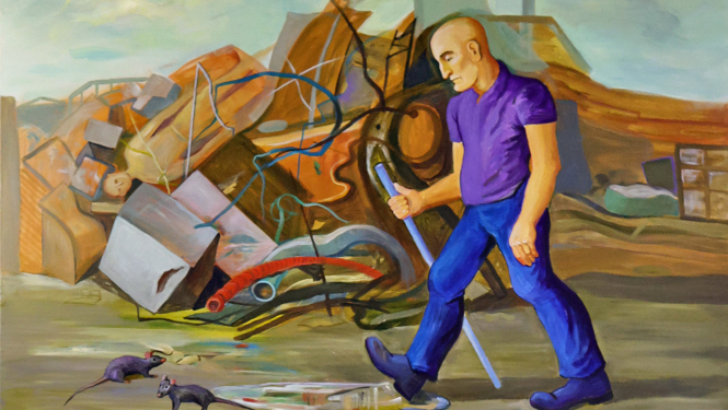 Glezna no Guntas Brakovskas personālizstādes “Jaunrades dialogi”