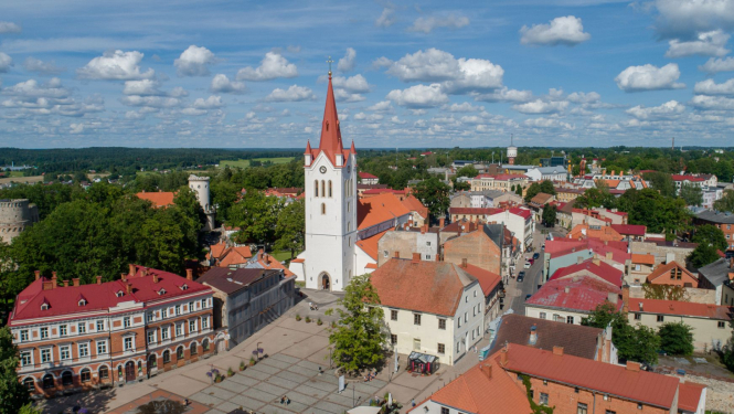 Cēsis no putna lidojuma