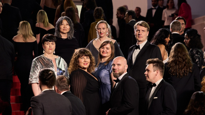 Filmas komanda Kannu kinofestivālā