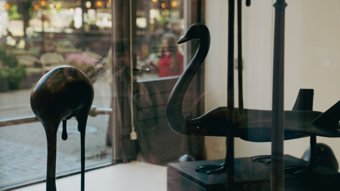 Fragments no izstādes “Melnā gulbja valdzinājums”