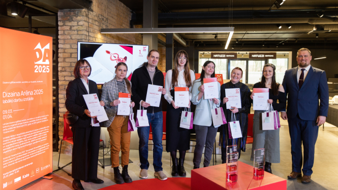 LMMDV audzēkņi ar dizaina konkursā “Dizaina Arēna 2025” iegūtajām godalgām