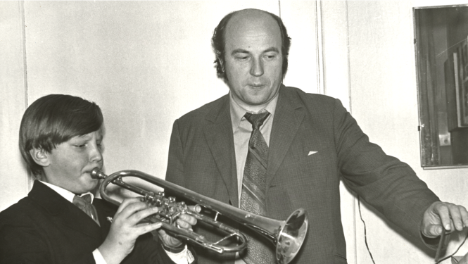 Donats Meikšāns un jaunais mūziķis