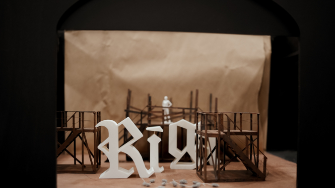 Izrādes “Dumpīgā Rīga” makets, foto: Rolands Laguns