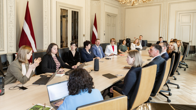 “Liepāja – Eiropas kultūras galvaspilsēta 2027. gadā” pārraudzības padomes sēde KM Lielajā zālē, foto: Oskars Artūrs Upenieks / Kultūras ministrija