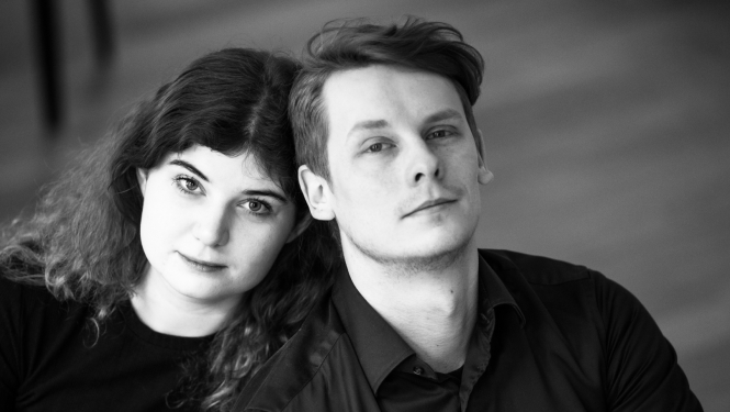 Dzejnieki Krista Anna Belševica un Kaspars Zalāns