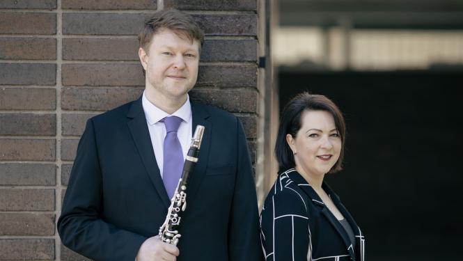 Klarnetists Guntis Kuzma un pianiste  Agnese Egliņa