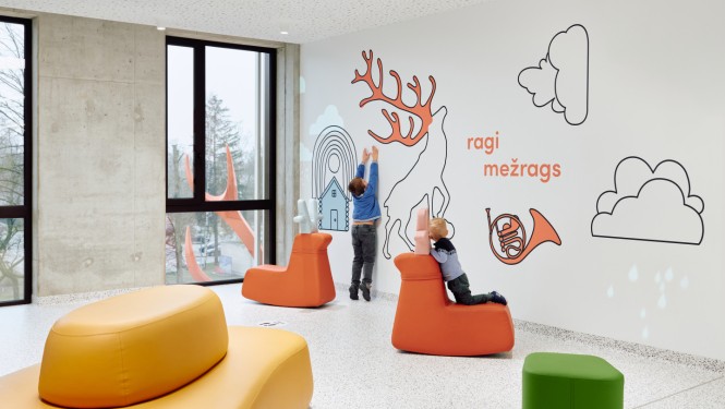 Bērnu klīniskās universitātes slimnīcas telpas