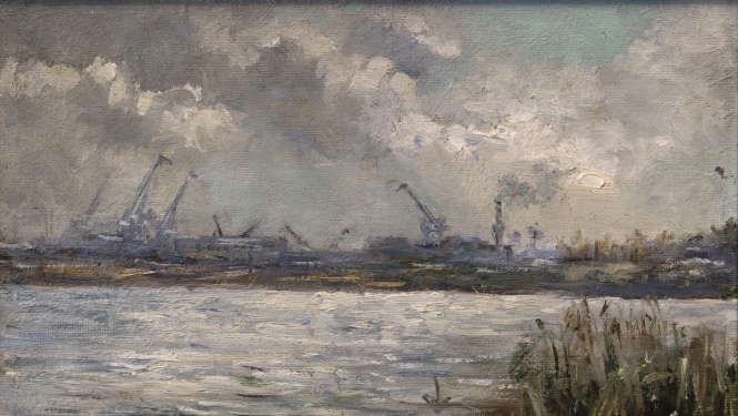 Jānis Brinkmanis, "Daugavmala Vecmīlgrāvī", 1985. gads