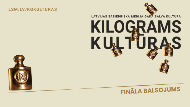 Teksts uz dzeltenīga fona: Kilograms kultūras. Fināla balsojums