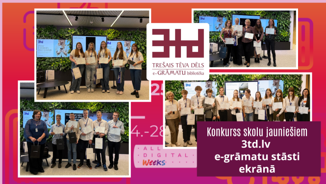 Vizuālis ar četrām skolēnu grupu fotogrāfijām