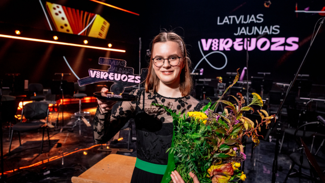 Konkursa “Latvijas jaunais virtuozs” uzvarētāja - sitaminstrumentāliste Sonja Misiņa