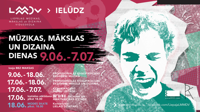 “Mūzikas, mākslas un dizaina dienām 2025” afiša