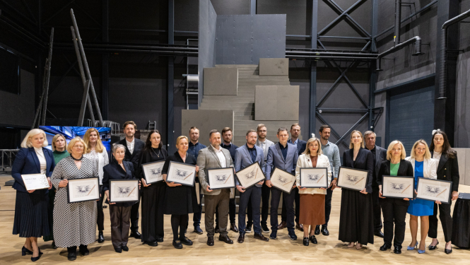 Latvijas Nacionālās operas un baleta (LNOB) skatuves mākslu dekorāciju darbnīcu kompleksu atklāšana. Foto: Oskars Artūrs Upenieks/ Kultūras ministrija.