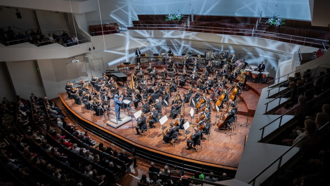 Liepājas simfoniskais orķestris koncertzālē "Lielais dzintars"