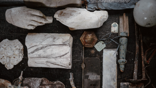 Lielājā ģildē atklāto nezināmo vēstures liecību VNĪ publicitātes foto