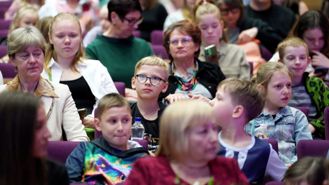 Pasākuma apmeklētāji LNB Ziedoņa zālē, foto: Ieva Leiniša