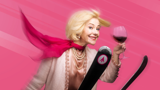 Koncerta “Iet kā smērēts” publicitātes attēls - aktrise Maija Doveika