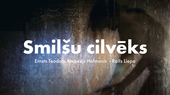 Izrāde “Smilšu cilvēks” - teksts uz abstrakta fona