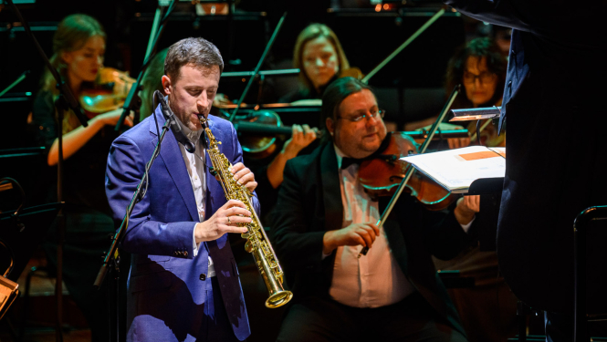 Saksofonists Oskars Petrauskis un Liepājas Simfoniskais orķestris