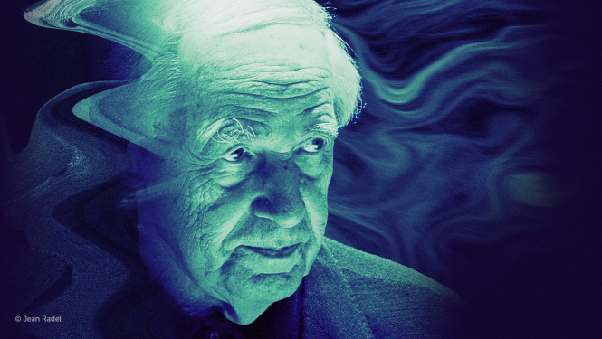 Franču komponista un diriģenta Pjēra Bulēza portrets, foto: Jean Radel