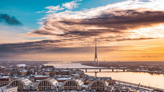 Rīgas panorāma no putna lidojuma