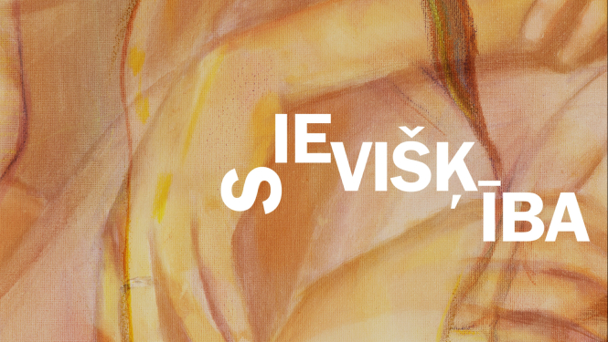 Gleznas fragments un uzraksts "Sievišķība"