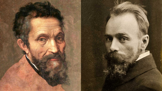 Mikelandželo un Jāņa Akuratera portreti