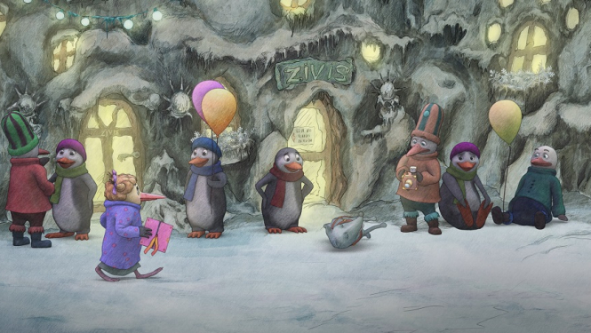 Kadrs no animācijas filmas “Telmas ideālā dzimenīte”