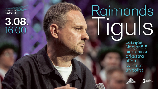 Raimonda Tigula koncerta afiša ar norādītu informāciju par pasākuma norisi