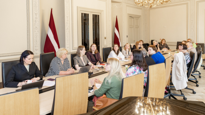 KM pārstāvju tikšanās ar KM padotības institūciju vadītājiem Kultūras ministrijas Lielajā zālē