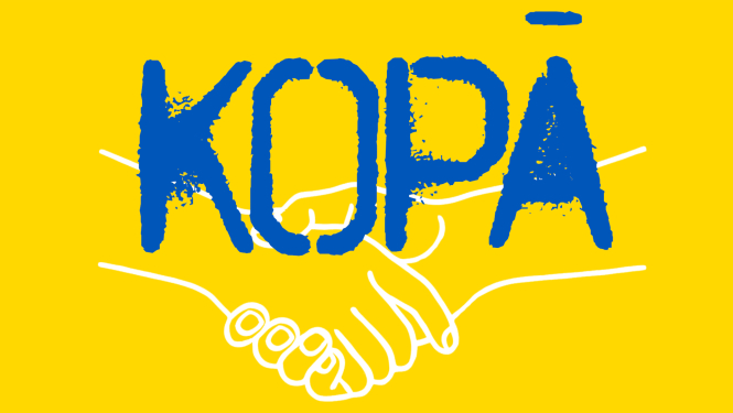 Teksts uz attēla: Kopā