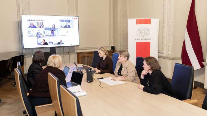 Mežotnes pils darba grupas sanāksme Kultūras ministrijas Lielajā zālē, foto: Oskars Artūrs Upenieks / Kultūras ministrija