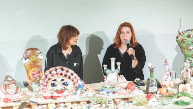 Mākslinieču duets Skuja Braden (Ingūna Skuja un Melisa D. Breidena), foto: Oskars Artūrs Upenieks