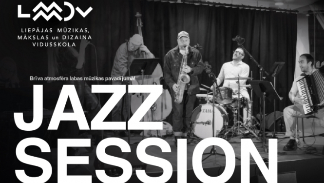 Pasākuma afiša - LMMDV aicina uz Starptautiskajai Džeza dienai veltītu Jam Session