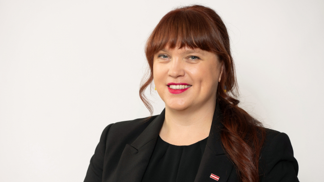 Kultūras ministre Agnese Logina. Publicitātes foto: Edijs Pālens/Valsts kanceleja