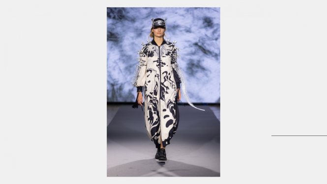 Grand Prix un kategorijas «bakalaura studijas» uzvarētājas Alises Šutovas kolekcija «Turpinājums», Latvijas Mākslas akadēmijas modes dizaina apakšnodaļas bakalaura studiju darbs