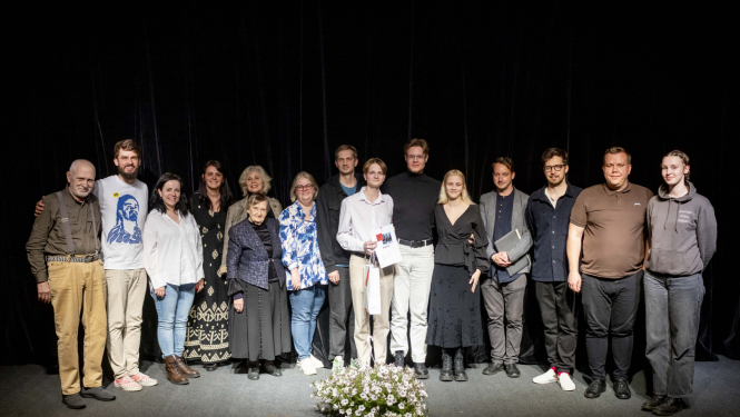 Latvijas amatierteātru skates laureāti. Foto: Didzis Grodzs / LNKC.