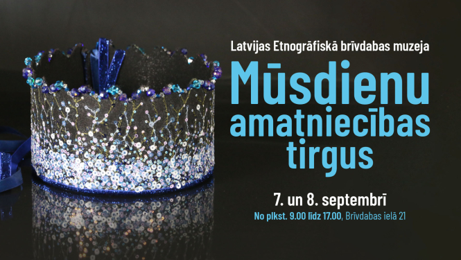 Mūsdienu amatniecības tirgus publicitātes afiša