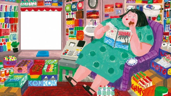 Mākslinieces Anetes Meleces izstādes bērniem “Anetes kiosks” vizuālais materiāls