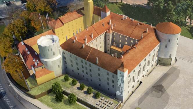 Rīgas pils kastelas daļas vizualizācija