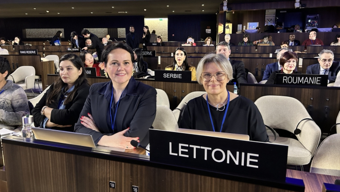 Kultūras ministrijas Kultūrpolitikas departamenta direktora vietniece Baiba Mūrniece un Latvijas Kultūras akadēmijas rektore, Latvijas Rektoru padomes priekšsēdētāja Rūta Muktupāvela