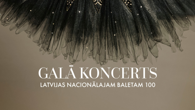 Latvijas Nacionālā baleta simtgades reklāmas plakāts
