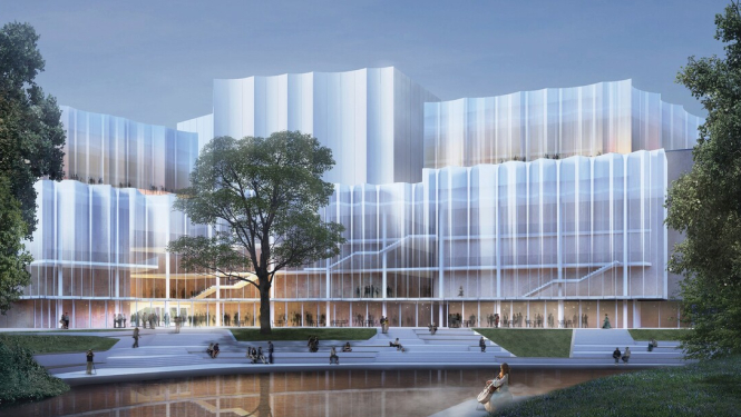 Rīgas Filharmonijas (Nacionālās akustiskās koncertzāles) projekta mets - vizualizācija